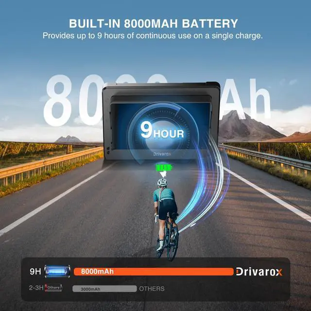Alt view image 4 of 7 - Bicycle Rear View Camera with Loop Recording, TF Card | 4.3'' 1080P Monitor,8000mAh Battery, Night Vision Function,110° Wide Angle,for Bicycle, Mountain, Road Bike