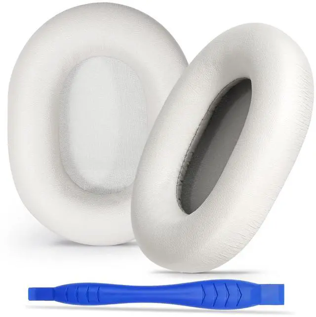 Main image of Replacement Ear Pads Cushions for Sony XM5 Noise Canceling Headphones, Premium WH-1000XM5 Earpads Covers with Soft Protein Leather, Optimized Memory Foam (Silver)
