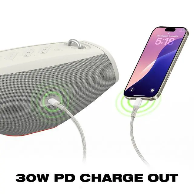 Alt view image 7 of 7 - Skullcandy Barrel Mini Portable Bluetooth Speaker, IPX7, 12-Hour Battery | Bluetooth 5.3, True Wireless Stereo, Multi-Link up to 99 Speakers, USB-C, LED Lights, Rechargeable Battery, Water-Resistant