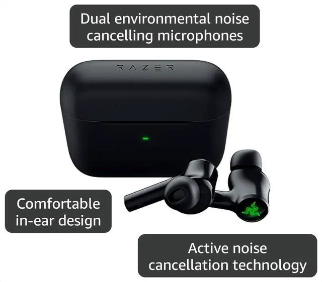 Alt view image 3 of 7 - Hammerhead True Wireless (2nd Gen) Bluetooth Gaming Earbuds: Chroma RGB Lighting -60ms Low-Latency- Active Noise Cancellation - Dual Environmental Noise Cancelling Microphones- Classic Black