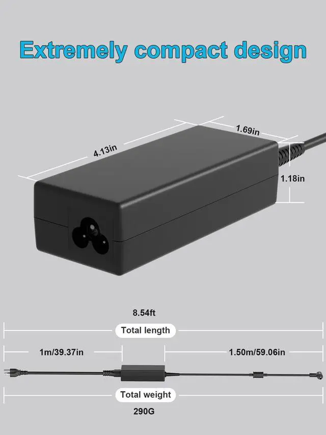 Alt view image 6 of 7 - 12V Charger Compatible with Gateway, Jumper, Chuwi, SGIN, BMAX MaxBook, Trekstor, LincPlus, Teclast, Medion Akoya, Auusda.FUNYET, EVOO, GeoBook, Fusion5 Series Laptop Power Adapter