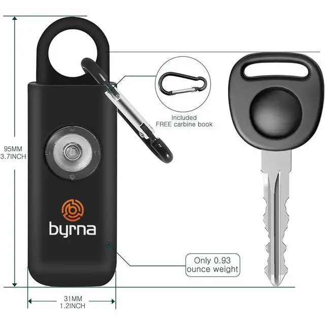 Alt view image 3 of 7 - Banshee Personal Safety Alarm - 130 dB Loud Military Grade Self Defense Emergency Keychain Siren Device with LED Strobe Alert Light for Women, Men, Children, Elderly, Hikers and Runners (Black)