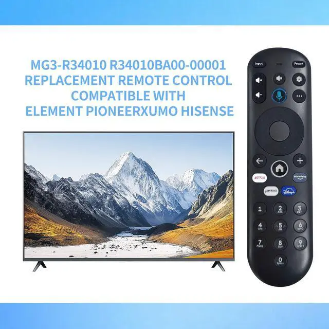 Alt view image 4 of 7 - Voice Replacement Remote Control for Element 4K UHD HDR Xumo TV E500AC43C E500AC50C E500AC55C E500AC65C E500AE98C E300AE24C E550AE55C E550AE75C E550AE86C, Easy Setup, No Batteries Included