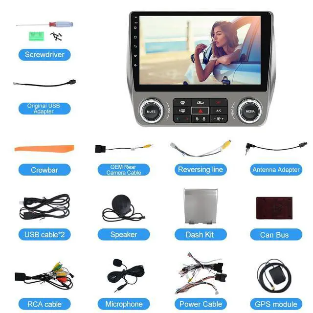 Alt view image 7 of 7 - Android Car Stereo for Chevrolet Chevy Camaro 2010-2015 | 9" Touch Screen Radio Upgarde WiFi Bluetooth Online GPS Navigation CarPlay Android Auto, 2GB+64GB