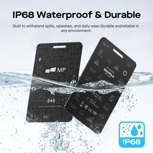 Alt view image 4 of 7 - 2026 Mobile Pixels Wallet Tracker Card, Works with iOS/Android (2-Pack) | Ultra Slim Rechargeable Bluetooth Tracker, Tracker Key Finder, Portable Item Locator for Wallet, Bags, Luggage