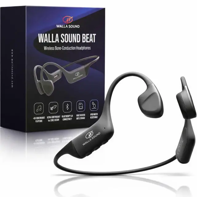 Main image of Beat Bone Conduction Headphones - Bluetooth Wireless Open-Ear Design for Ambient Awareness, Built-in 32GB MP3 Storage, IPX8 Waterproof, Ultra-Lightweight 30g, Flexible Neckband