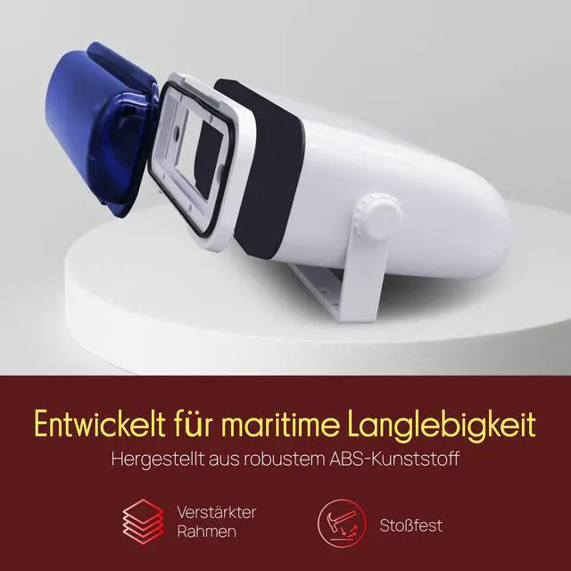 Alt view image 4 of 7 - Durable Universal Marine Stereo Cover - Water Resistant Boat Radio Protector Shield with Flip-up Door & Neoprene Gasket - Compatible with Dual Shaft & DIN Style Stereos - PLMRCW3