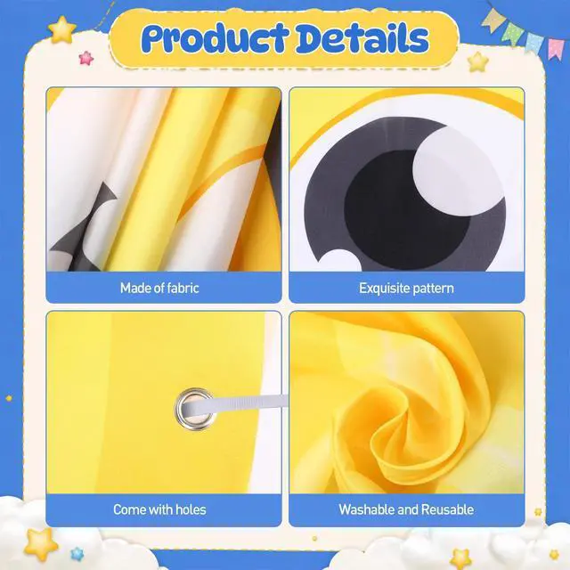 Alt view image 2 of 7 - VBS 2026 Light Bulb Face Hole Photo Booth Prop, Illumination Party Backdrop for Vacation Bible School, Sunday School Church Classroom Decorations, Funny Cartoon Photography Banner 71"x43"