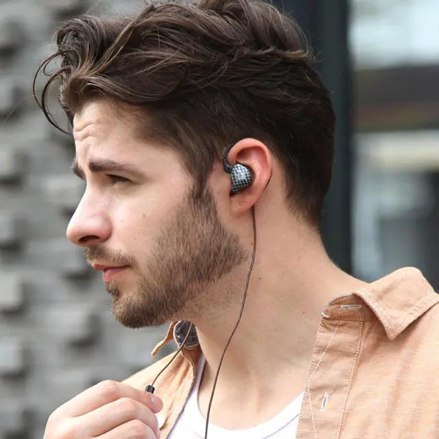Alt view image 4 of 6 - ZST Pro Dynamic Hybrid Dual Driver in-Ear Headphones (Black Without Mic)