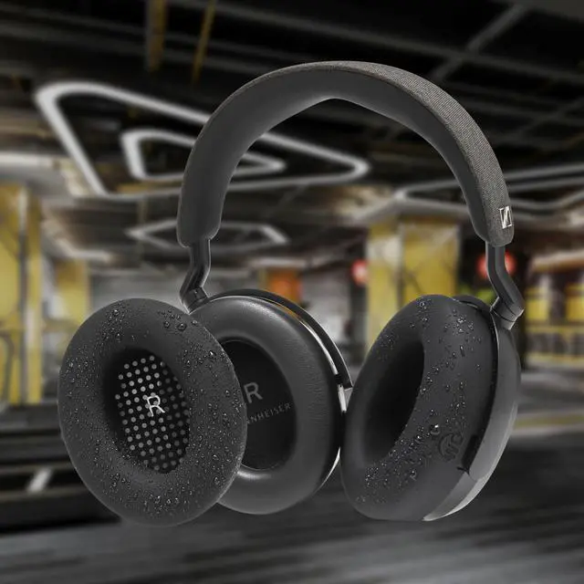 Alt view image 4 of 7 - SweatZ Momentum 4 & 5 - Patented Earpad Covers for Sennheiser Momentum 4 & 5 Wireless Over Ear Headphones by Wicked Cushions | Sweatproof & Easily Washable | Black