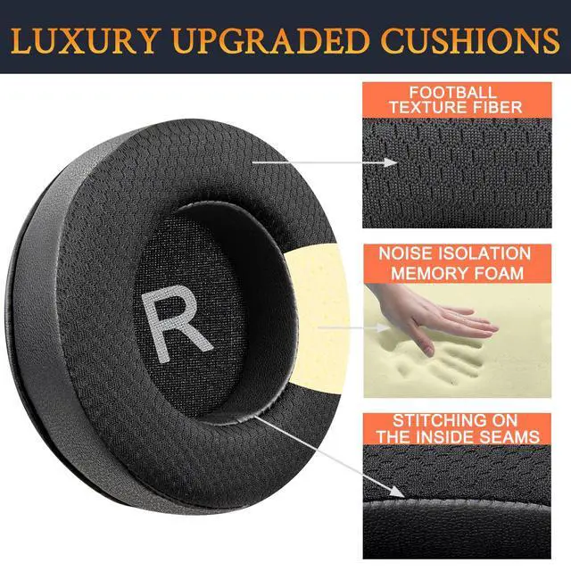 Alt view image 4 of 7 - Mesh Earpads for AKG K52/K92/K240/K550 - Black | for AKG Pro Audio K52/K72/K92/M220/K240/K241/K242/K271/K272/K340/K550/K550 MKII/K550 MKIII/K551/K553/K553 MKII/K553 Pro
