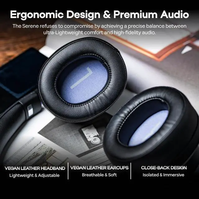 Alt view image 5 of 7 - Kiwi Ears x Z Reviews: Serene Planar Magnetic Driver Headphones | Over-Ear for Gaming, Fully Closed-Back, Passive Noise Cancelling, with Detachable Cable for DJ, Gamer, Musician