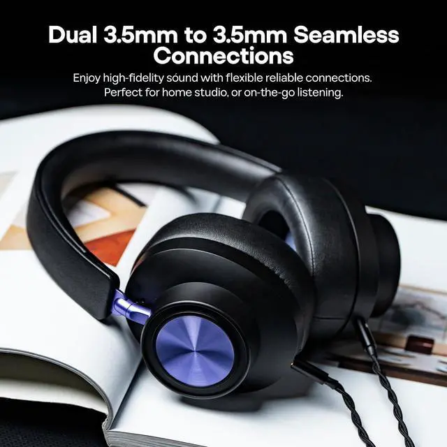 Alt view image 6 of 7 - Kiwi Ears x Z Reviews: Serene Planar Magnetic Driver Headphones | Over-Ear for Gaming, Fully Closed-Back, Passive Noise Cancelling, with Detachable Cable for DJ, Gamer, Musician