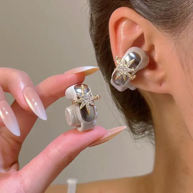 Alt view image 2 of 2 - Clip on Earbuds Open Ear Accessories for Bose Ultra Open Earbuds Lightweight Clip-On Decor for Wireless Earbuds (Headphones not Included) (Gold)