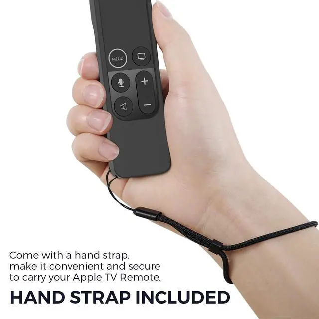Alt view image 5 of 7 - Protective Case for Apple TV 4K Siri Remote 3rd & 2nd Gen | with AirTag Holder, Magnet Technology, Lanyard Included, Great Grip, Heavy Shock Absorption, Drop Protection