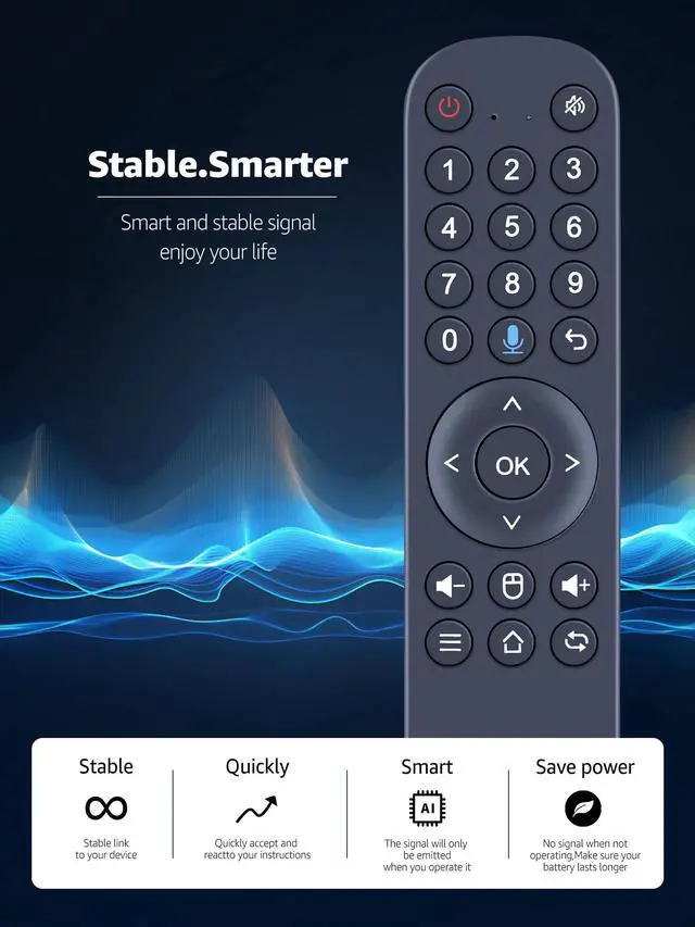 Alt view image 5 of 7 - Replacement Voice Remote Control for HTV 7/ H7 / HTV 8 / H8 /htv cast Brazil Brazilian TV Box