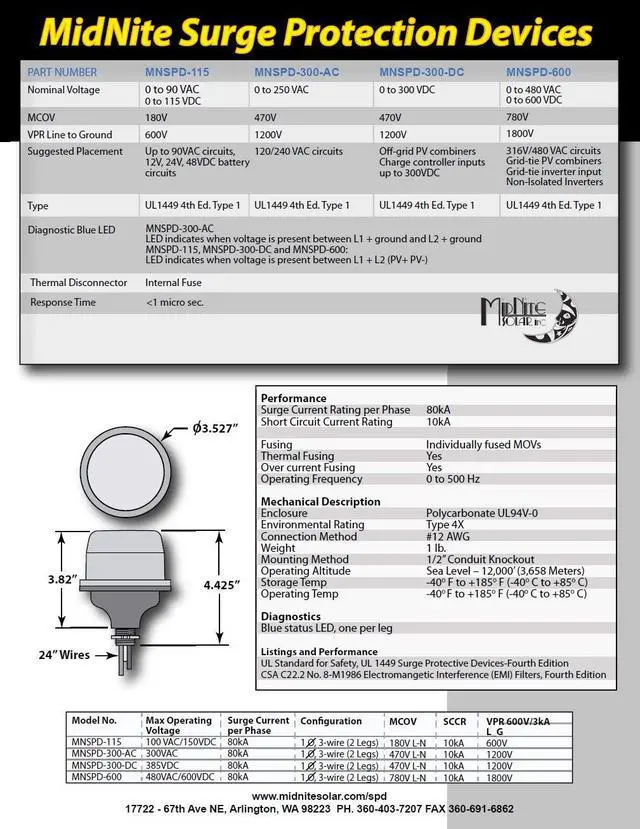 Alt view image 3 of 4 - MNSPD-300-DC Surge Protection Device 300VDC