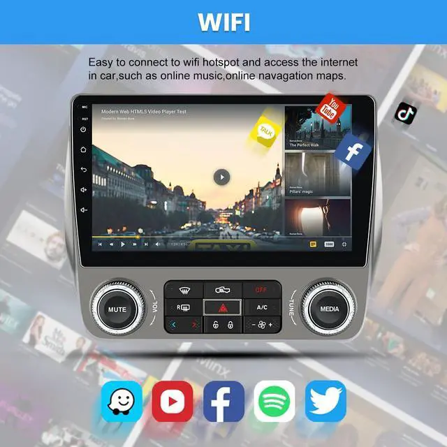 Alt view image 3 of 7 - Android Car Stereo for Chevrolet Chevy Camaro 2010-2015 | 9" Touch Screen Radio Upgarde WiFi Bluetooth Online GPS Navigation CarPlay Android Auto, 2GB+64GB