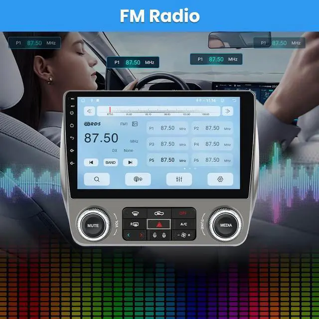 Alt view image 4 of 7 - Android Car Stereo for Chevrolet Chevy Camaro 2010-2015 | 9" Touch Screen Radio Upgarde WiFi Bluetooth Online GPS Navigation CarPlay Android Auto, 2GB+64GB