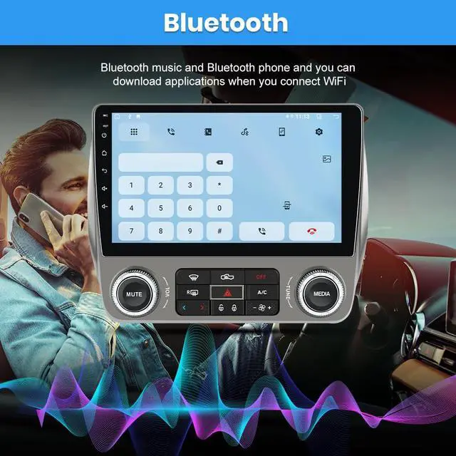 Alt view image 6 of 7 - Android Car Stereo for Chevrolet Chevy Camaro 2010-2015 | 9" Touch Screen Radio Upgarde WiFi Bluetooth Online GPS Navigation CarPlay Android Auto, 2GB+64GB