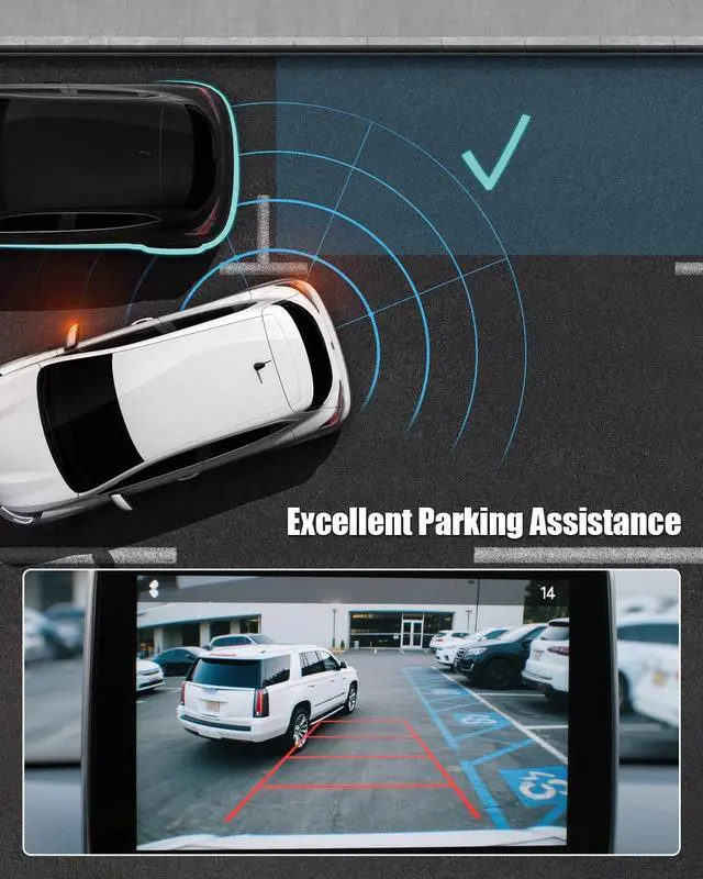 Alt view image 4 of 6 - Rear View Backup Reverse Camera Fit for Chevy Suburban 1500 2500 Tahoe GMC Yukon XL Cadillac Escalade 2009-2014, Replace 15173619 22790290 22913932 20985078
