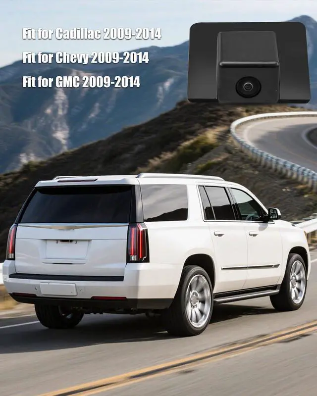 Alt view image 6 of 6 - Rear View Backup Reverse Camera Fit for Chevy Suburban 1500 2500 Tahoe GMC Yukon XL Cadillac Escalade 2009-2014, Replace 15173619 22790290 22913932 20985078