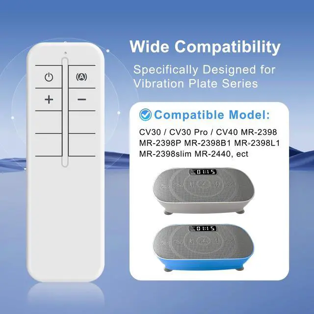 Alt view image 6 of 7 - MR-2398 MR-2398P Remote Replacement for MERACH Vibration Plate Exercise Machine Compatible with YESOUL YS-VM60 ZENACTIVE Vibration Platform Upright Stability Stand & Body Sculpture