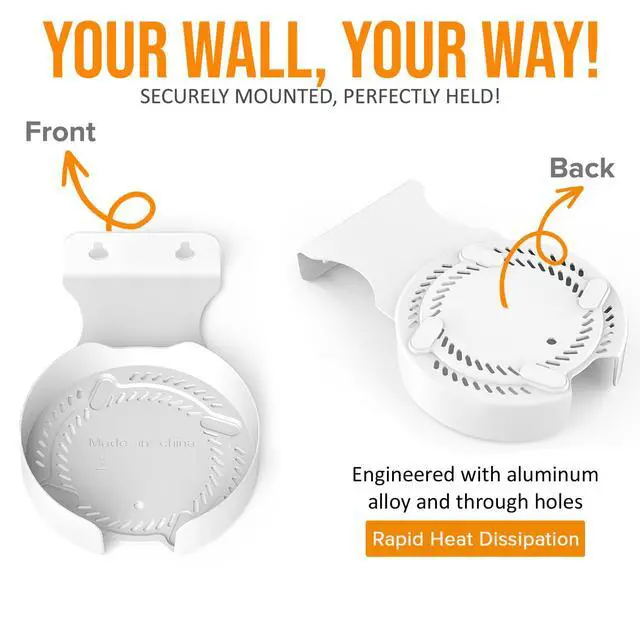 Alt view image 5 of 7 - Wall Mount for TP-Link Deco BE75/BE85/BE95/BE17000/BE22000/BE33000 Whole Home Mesh WiFi 7, Upgrade Stable Saving Space Aluminum Alloy Wall Hanging Bracket Holder (1Pack,White)