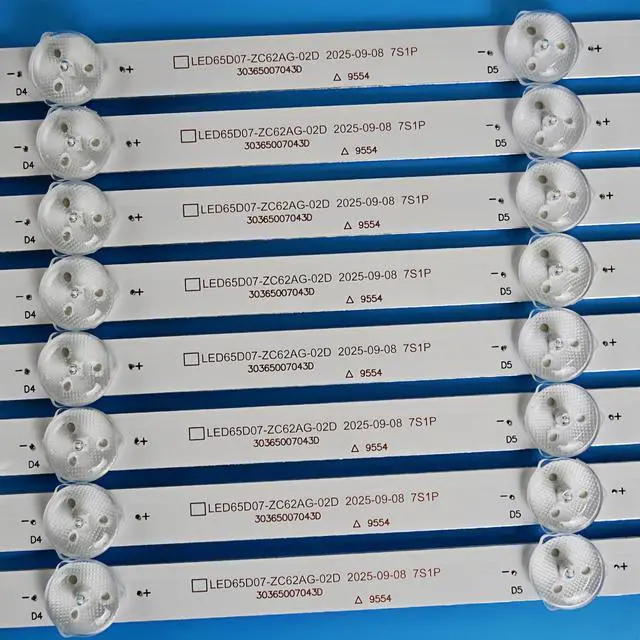 Alt view image 3 of 7 - LED Backlight Strips for ONN 100012587 LED65D07-ZC62AG-02D 30365007043 LU65C61 | 8 Pieces ONN 100012587-CA 65R3 M22227-MT M22083-MT 65FN2EA 65FN4KA LU65D31(PRO) LS65Z51Z