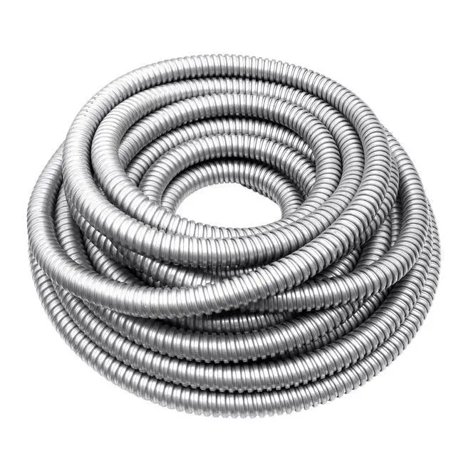 Alt view image 3 of 7 - 3/4 Inch x 50 Ft Flexible Reduced Wall Electrical Conduit, Galvanized Steel Metal Flexible Conduit for Electrical Wiring, Outdoor Cable Management and Greenfield Application