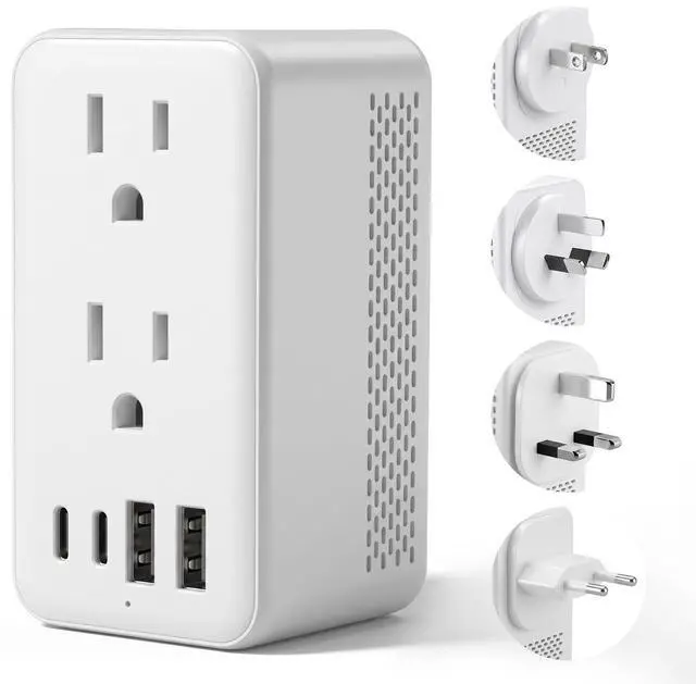 Main image of 2500W International Travel Voltage Converter 220V to 110V for Hair Dryer | 4 Type C/G/A/I Plugs for 150+ Countries, Ideal for Europe, UK, Australia, Vacations, Business Trips and Study Abroad