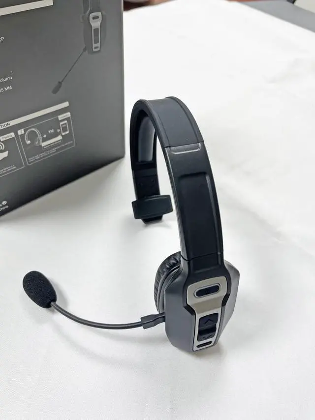 Alt view image 7 of 7 - Bluetooth Headset with Microphone,Noise Cancelling with Mute Button, Very Strong Wireless Range, All-Day Comfort On Ear Headphones 60 Hrs Working time for Trucker/Work/PC/Call Center/Meeting/Office
