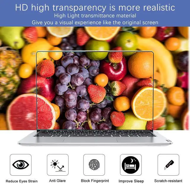Alt view image 7 of 7 - 2 Pack 16 inch Screen Protector for Lenovo Yoga 7i 16, Anti Blue Light Screen Protector for Lenovo Yoga 7i 16 2-in-1 Laptop, Blocking Blue Light and Anti Glare Shield-(Covering only the display area)