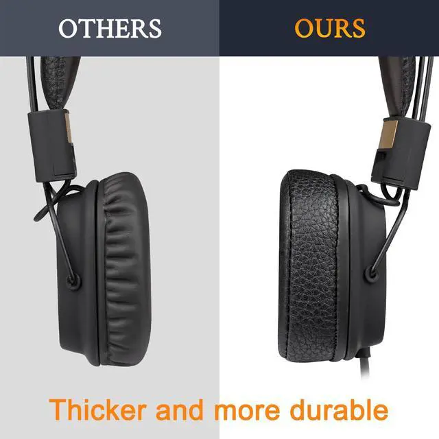 Alt view image 7 of 7 - Earpads for Marshall Major I/II/III/IV (1/2/3/4) - Black | Do Not Fit Major V Headphones