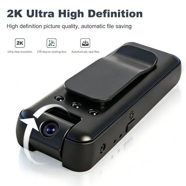 Alt view image 2 of 6 - Mini Body Camera with Audio and Video Recording, Small Tiny Wearable Personal Portable Thumb POV Action Recorder DV Camcorder Night Version grabar chest Security Guard Work Records Travel (1pcs 1920p)