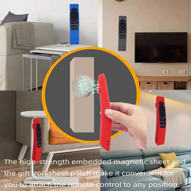 Alt view image 6 of 7 - Silicone Protecitve Case Cover for Samsung Smart TV Remote Control BN59 Series, with Magnet Anti-Lost Shockproof Soft Anti Slip Shockproof Remote Control Skin Sleeve Protector (Black)