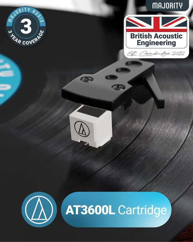 Alt view image 4 of 7 - Vinyl Record Player with Bluetooth 5.3 in & Out | Record Player with Speakers & USB Recording | Bluetooth Record Player with AUX Input & RCA Output | Slipmat Included | Moto Turntable