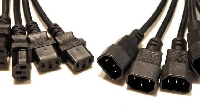 Alt view image 2 of 4 - 10 Pack of 2 Foot IEC 320 NEMA C13 C14 10A 18AWG AC Power Cord PDU to CPU Cables