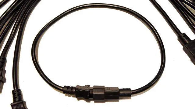 Alt view image 4 of 4 - 10 Pack of 2 Foot IEC 320 NEMA C13 C14 10A 18AWG AC Power Cord PDU to CPU Cables