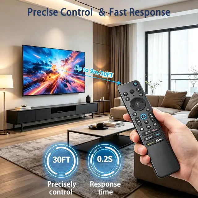 Alt view image 5 of 7 - RMF-TX920U Voice Remote Control Compatible with Sony Bravia/Google TVs | Backlit Voice Remote for Bravia 7, 8, 9 OLED 4K Ultra HD 2024 2025 2026, K55XR80, K65XR80, K77XR80