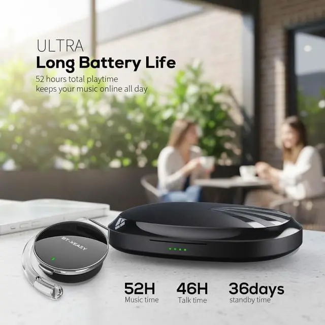 Alt view image 4 of 7 - Wireless Open Ear Headphones with Ear Hook, Bluetooth 5.4, Clip-On Design | Dual Device Simultaneous Connection, Lightweight Earbuds for Sports, Running, Gym