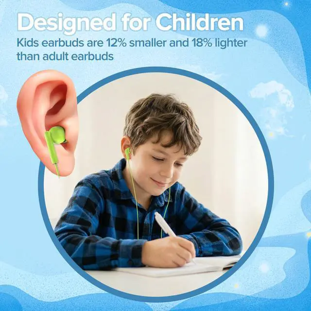 Alt view image 5 of 7 - Bulk Earbuds 100 Pack | Basic Ear Bud,10 Colors Dot in-Ear Earphones,Disposable Headphones,Class Set for Students,Earphones for Kids, School,Classroom,Library,Wired Earbuds(YS103)