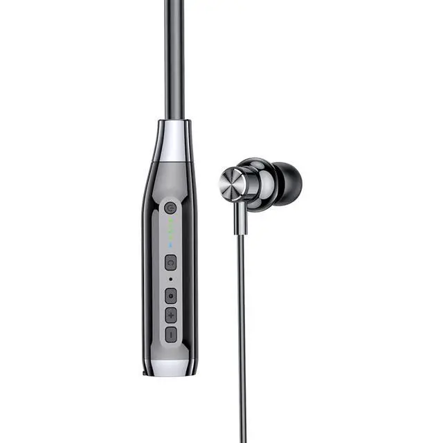 Alt view image 3 of 7 - 100H Playtime Wireless Bluetooth Headphones with TF Card Slot | Neckband Bluetooth Earphones Wireless Earbuds, Running Wireless Earbuds Bluetooth for Sports, Home Office, Video Conference