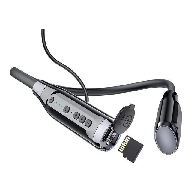 Alt view image 4 of 7 - 100H Playtime Wireless Bluetooth Headphones with TF Card Slot | Neckband Bluetooth Earphones Wireless Earbuds, Running Wireless Earbuds Bluetooth for Sports, Home Office, Video Conference
