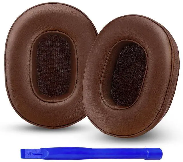 Main image of Genuine Leather Ear Pads Cushions for Audio-Technica ATH MSR-7, Headset Earpads Covers for M50X M40X M30X M20X, HyperX Cloud, SteelSeries Arctis 1 3 5 7 9 9X Pro Prime, Stealth 600 & More