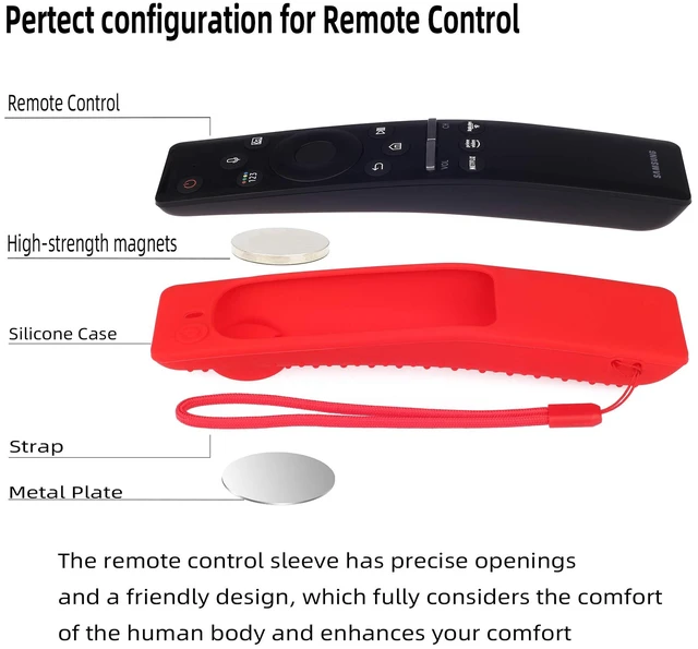 Alt view image 2 of 7 - Silicone Protecitve Case Cover for Samsung Smart TV Remote Control BN59 Series, with Magnet Anti-Lost Shockproof Soft Anti Slip Shockproof Remote Control Skin Sleeve Protector (Black)