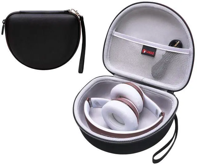 Main image of Headphone Case Compatible with Beats Studio Pro/Solo 4 / Studio 3 / Solo 3 / Picun B8 / BERIBES/JLab JBuds Lux ANC Wireless Bluetooth Noise Cancelling HeadphonesOuter Black+Inner Grey