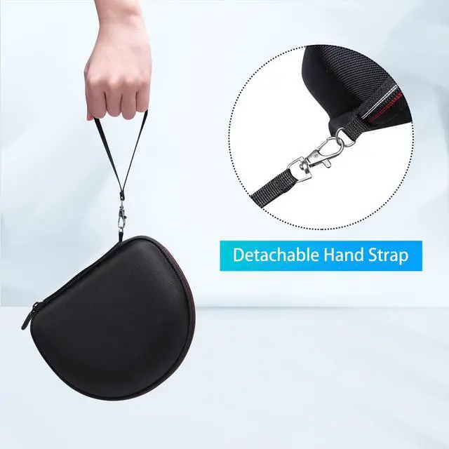 Alt view image 5 of 6 - Headphone Case Compatible with Beats Studio Pro/Solo 4 / Studio 3 / Solo 3 / Picun B8 / BERIBES/JLab JBuds Lux ANC Wireless Bluetooth Noise Cancelling HeadphonesOuter Black+Inner Grey