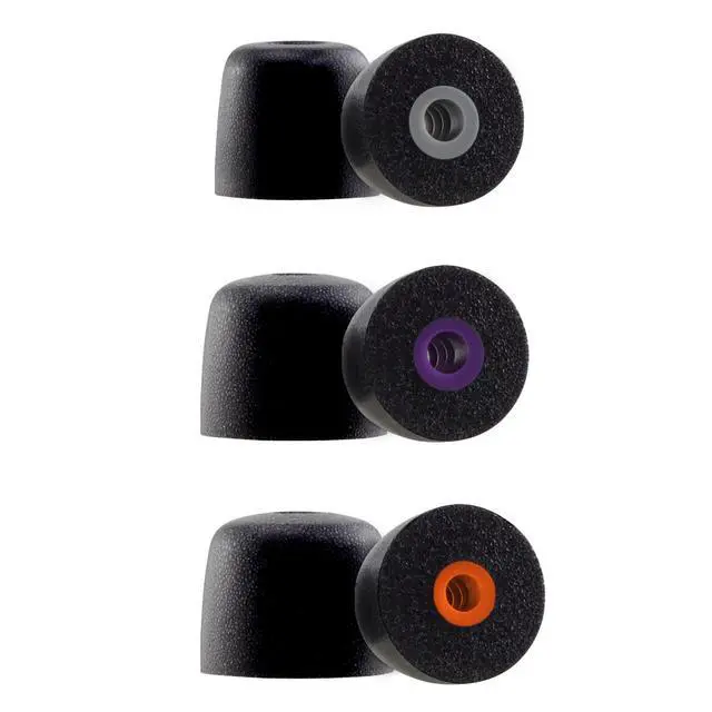 Alt view image 5 of 5 - Replacement Memory Foam Ear Tips for Shure SE215 PRO SE215, SML | Compatible with Shure SE112 SE315 SE425 SE535 SE846 Aonic4 Aonic5 Earphones, Ultimate Comfort, 3 Pairs (Black)