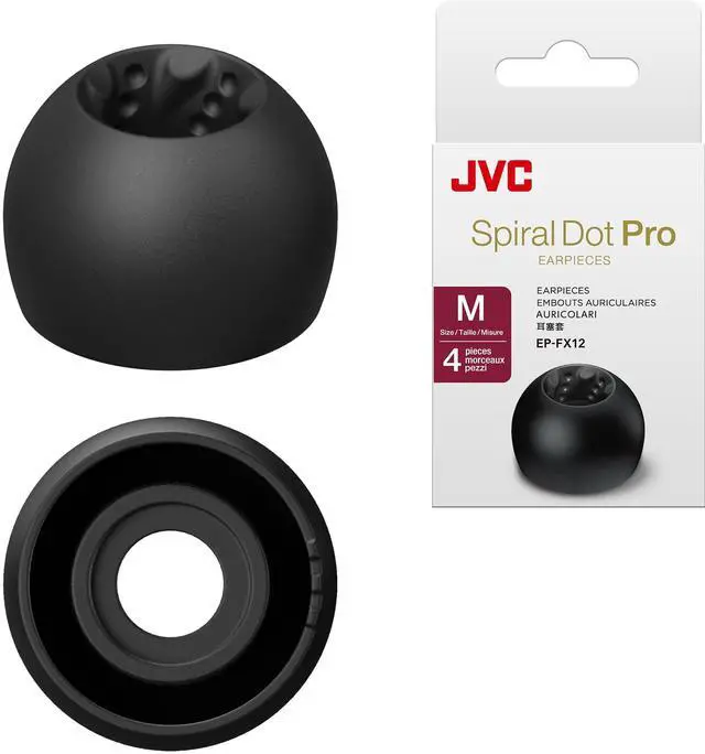 Main image of EPFX12 Spiral Dot Pro Earpieces 2 Set of (4) Ear Tips, Sizes Small Through Large, Fits Many Models (Medium 12mm)